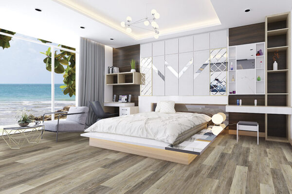 Luxury Vinyl Plank Frontier Shores Prairie Sage RoomScene