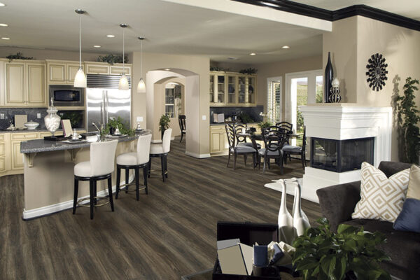 Luxury Vinyl Plank HomeStead Heritage Vintage Barnwood RoomScene